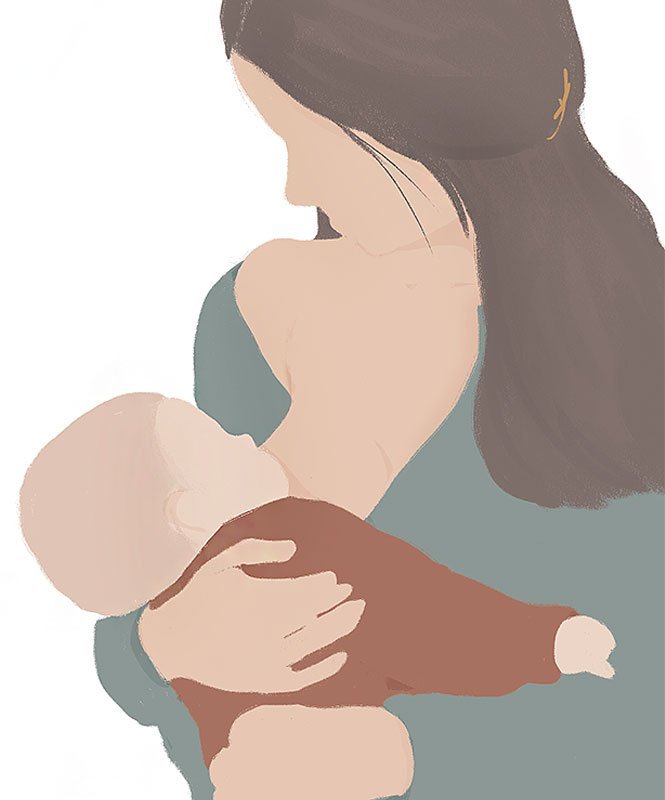 O amor de amamentar - Posters Catita illustrations