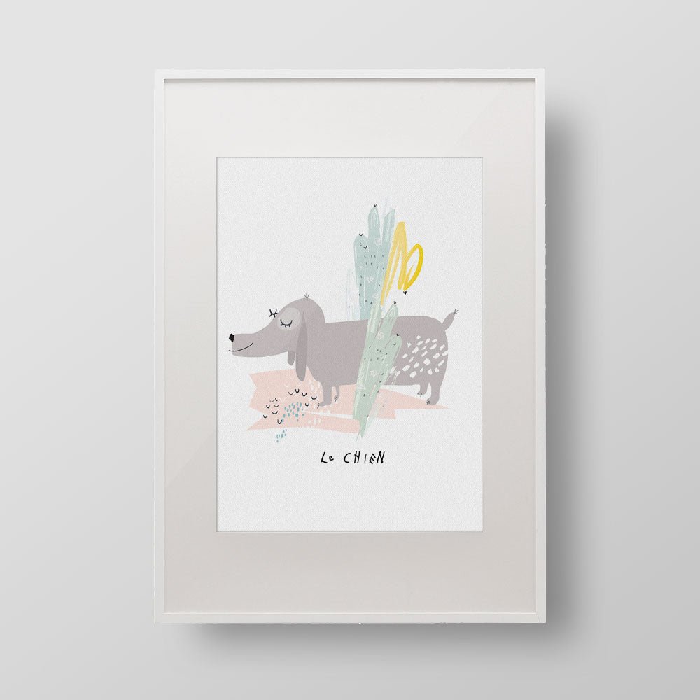 Poster Le chien - Posters Catita illustrations